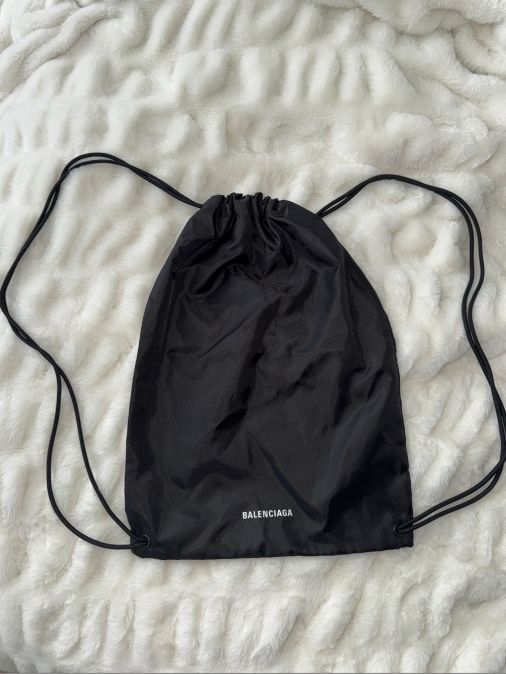 Balenciaga Black Drawstring Backpack